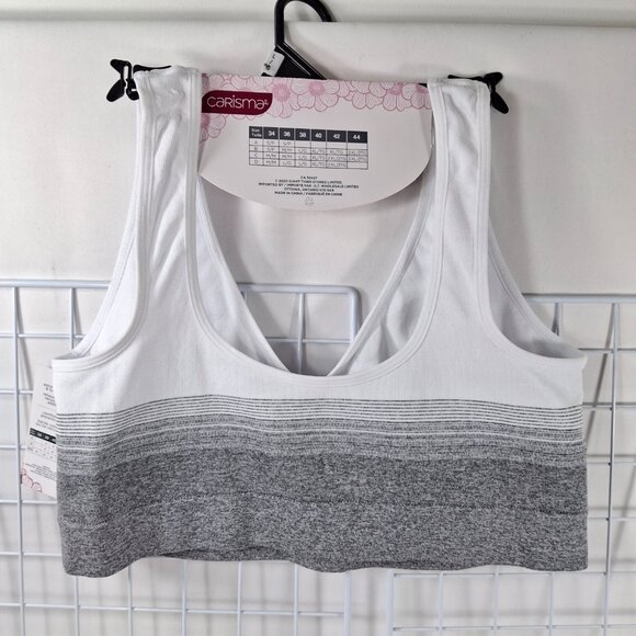 2XL Seamless Wireless Sports Bra Comfortable Yoga Bralette  Removable Cups White - Picture 4 of 13